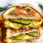 Crispy Dill Pickle Grilled Cheese Sandwich