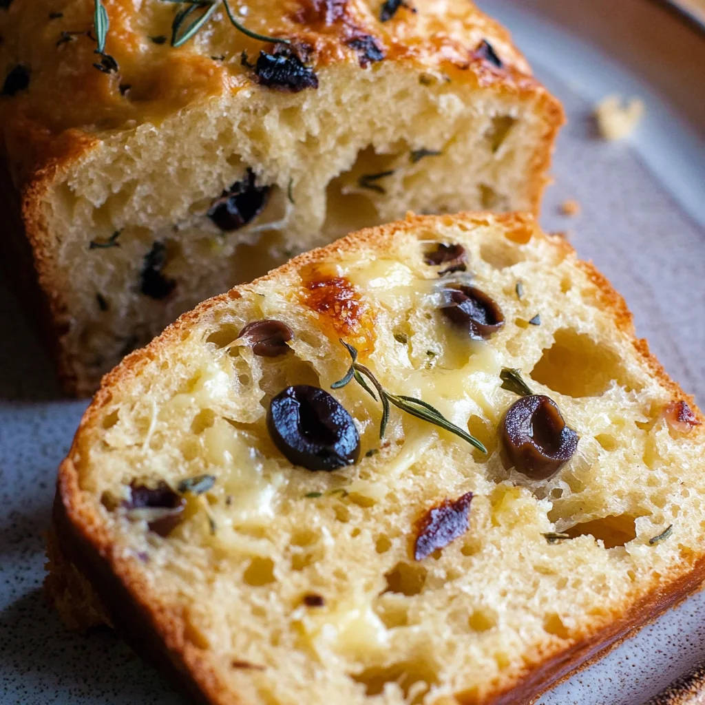 Savory Quick Bread With Cheese And Olives